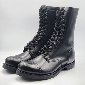 Corcoran 975 Jump Boots 10" Combat Black Leather Cap Toe Paratrooper Men's 14 E
